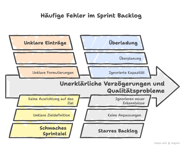 Häufige Fehler im Sprint Backlog