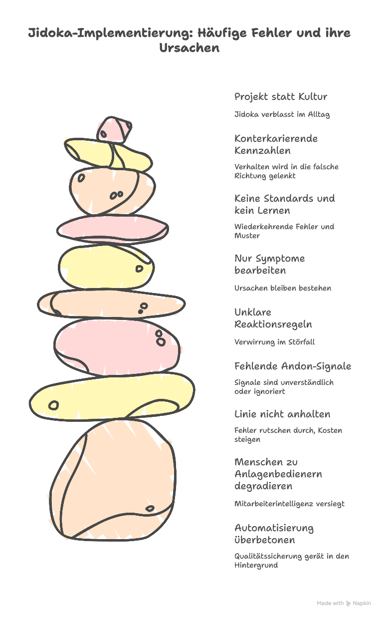 Typische Jidoka-Fehler