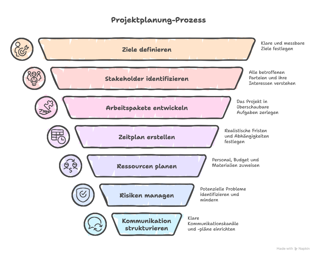 Projekt erfolgreich planen – Schritt-für-Schritt