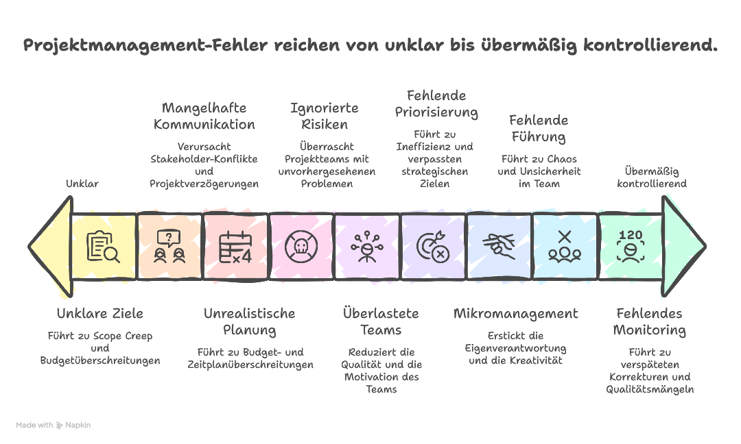 Häufige Fehler von Projektmanagern