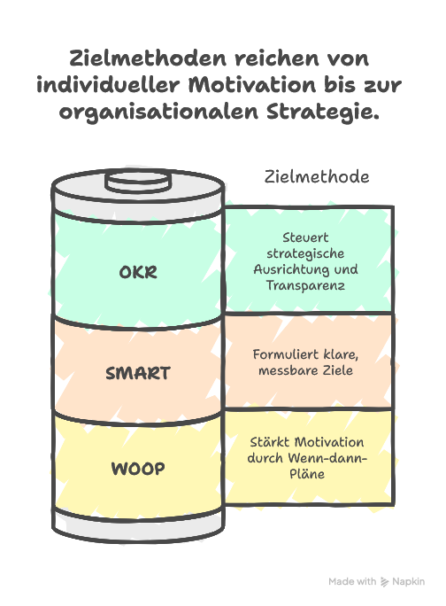 SMART Methode vs. OKR vs. WOOP