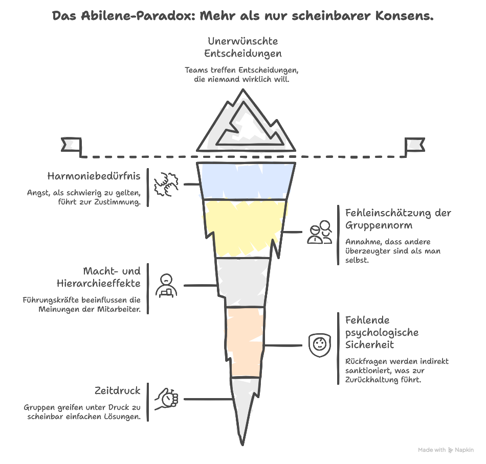 Abilene-Paradox vs. Groupthink: Die wichtigsten Unterschiede