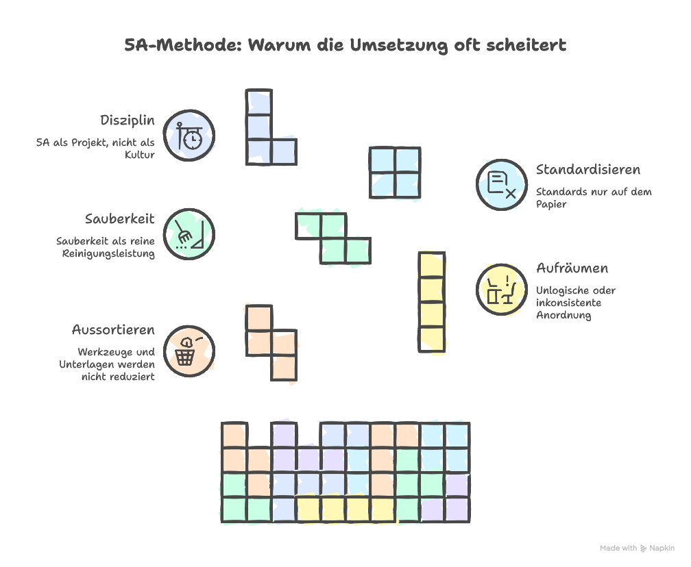 Typische Fehler bei der 5A-Methode