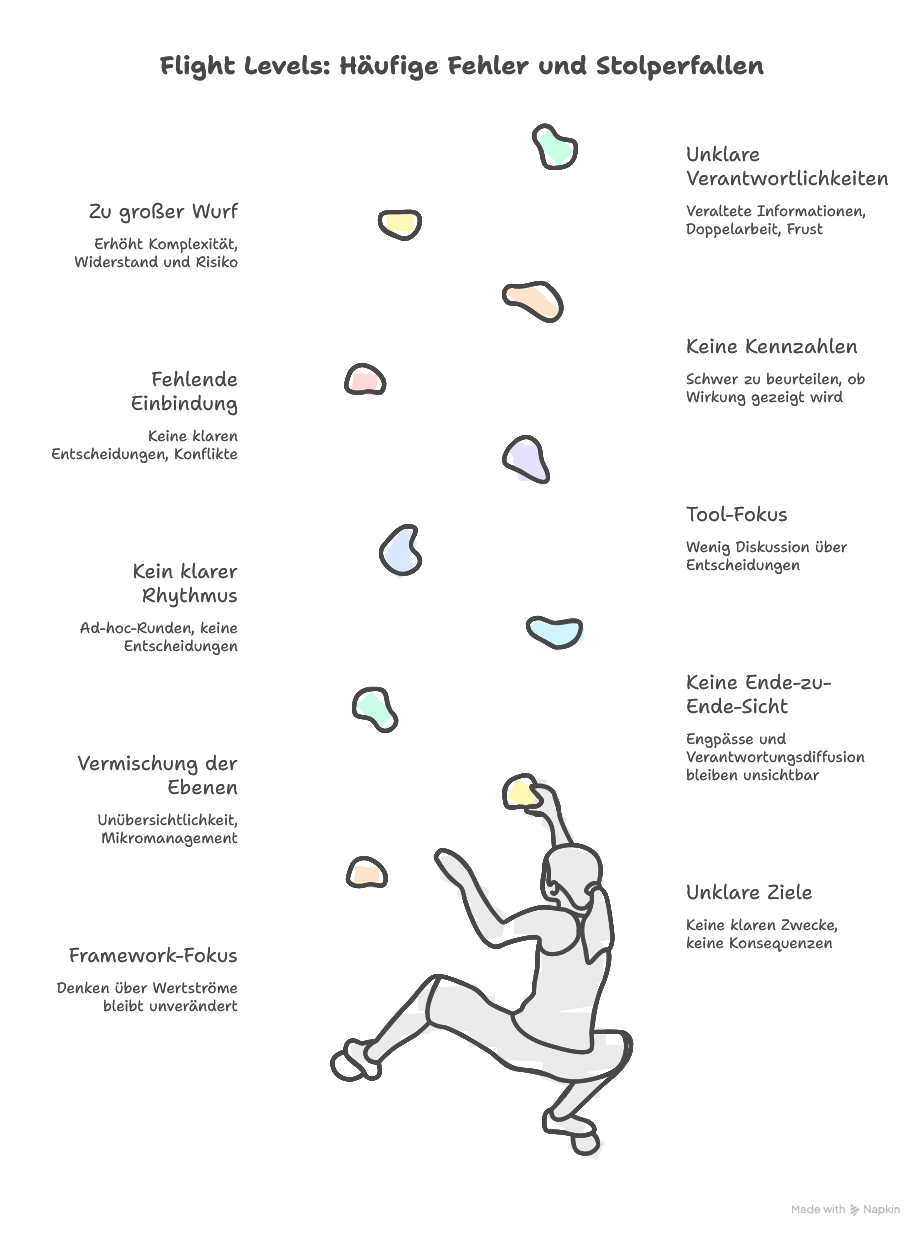 Häufige Fehler bei Flight Levels