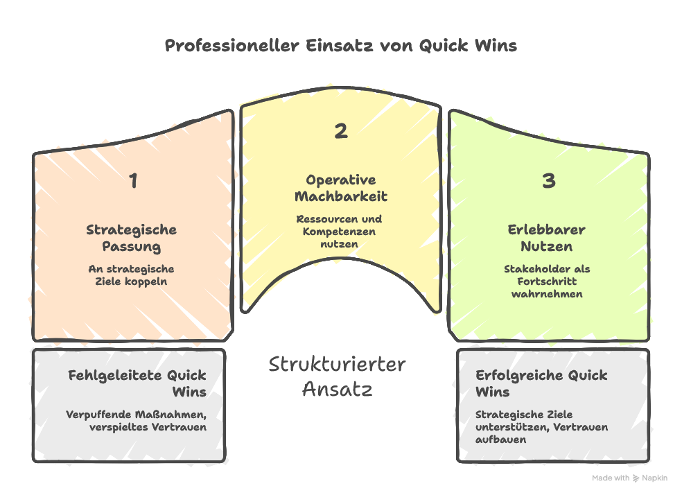 Häufige Fehlannahmen bei Quick Wins