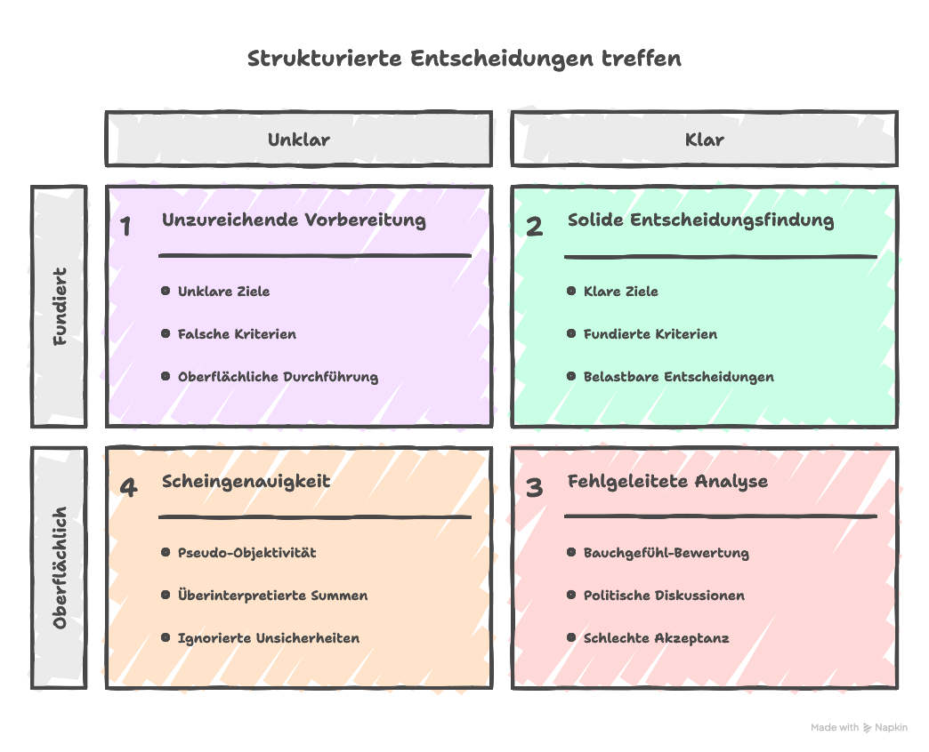 Typische Fehler bei der Pugh Matrix