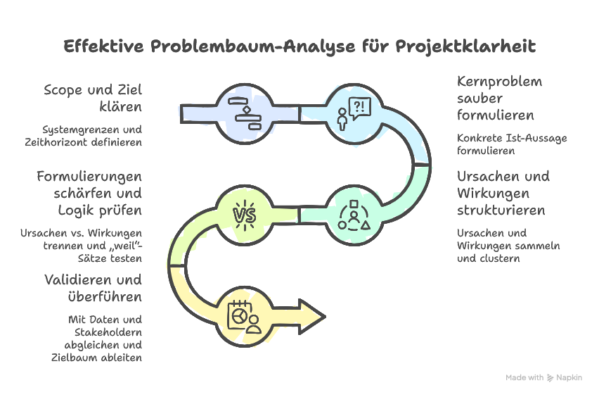Häufige Fehler beim Problembaum