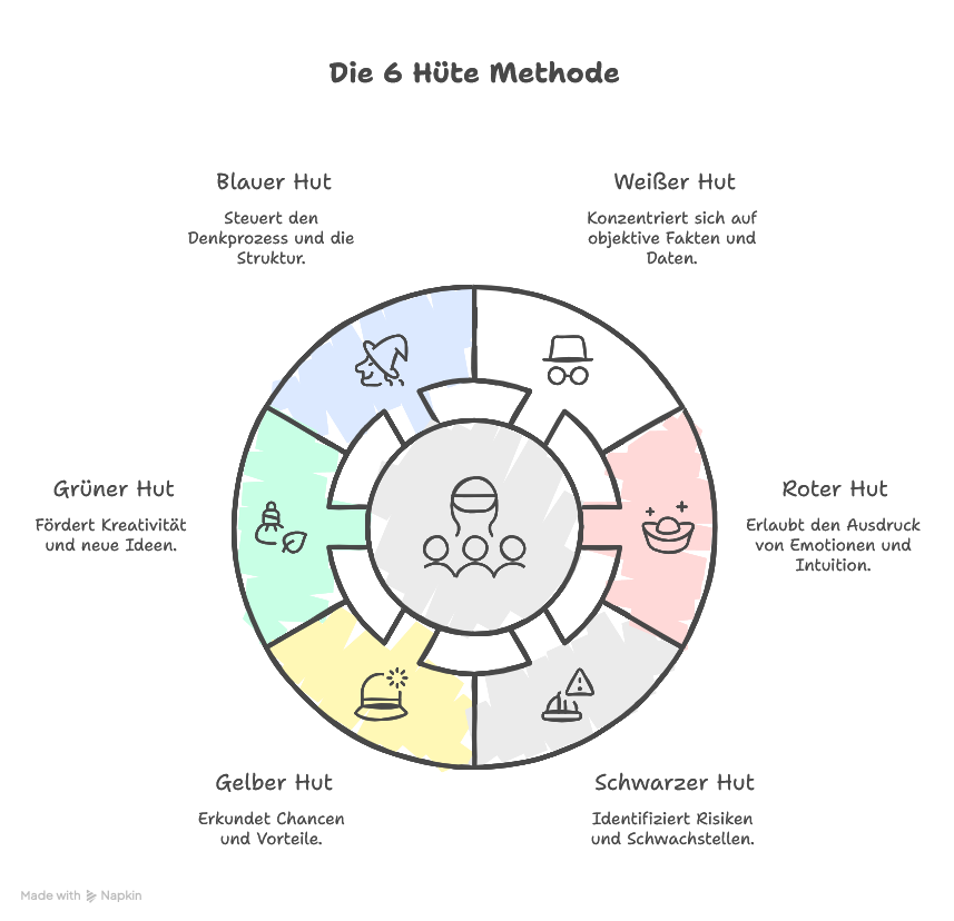 6 Hüte Methode erklärt