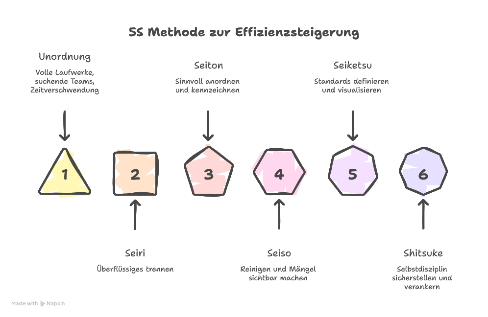 Vorteile der 5S Methode für Ordnung & Effizienz