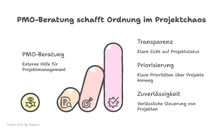 PMO Beratung bei Projektchaos: Wie externe Experten Ordnung schaffen