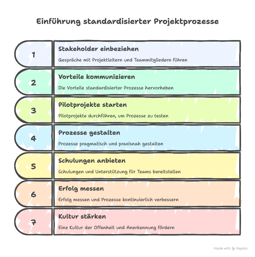 Standardisierte Projektprozesse einführen – ohne Widerstände auszulösen