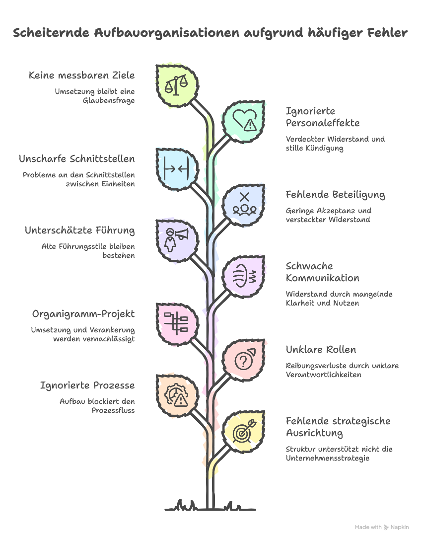 Typische Fehler bei der Umsetzung einer Aufbauorganisation