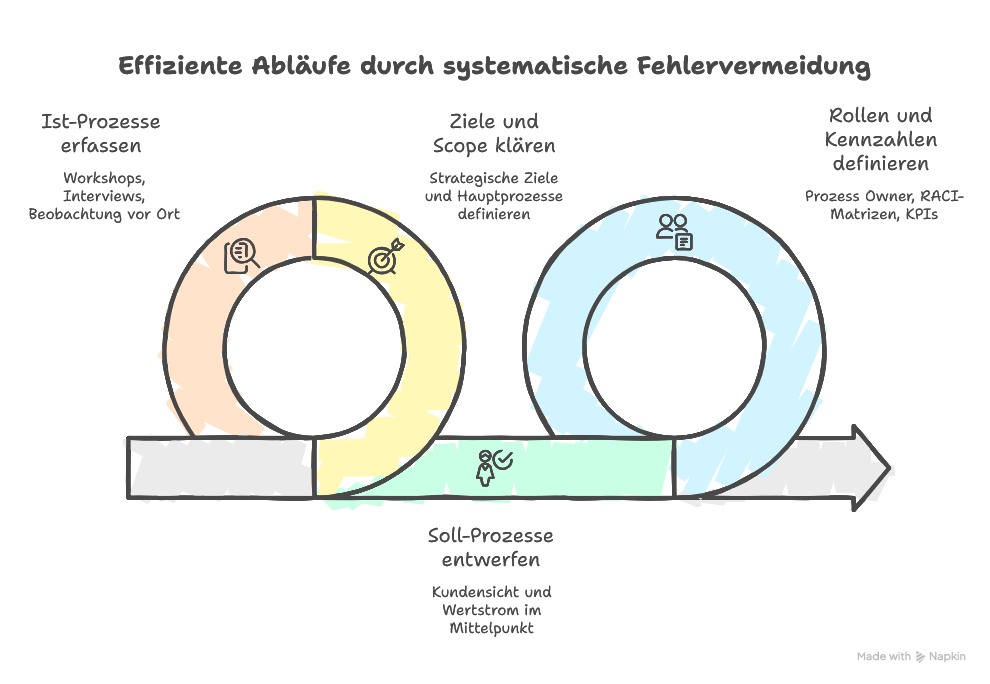 Typische Fehler bei der Umsetzung einer Ablauforganisation