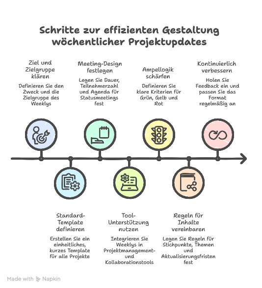 Wöchentliche Projektupdates effizient gestalten