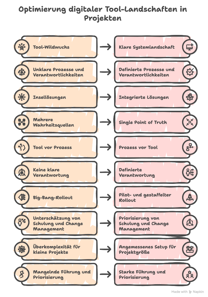 Digitale Tools im Projekt richtig kombinieren