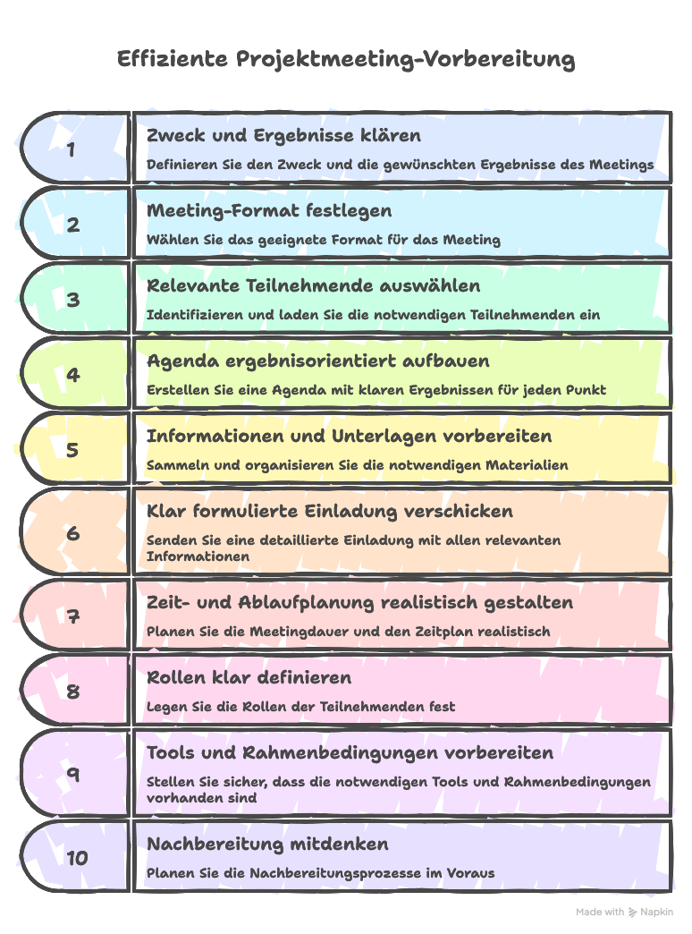 Projektmeetings effizient vorbereiten