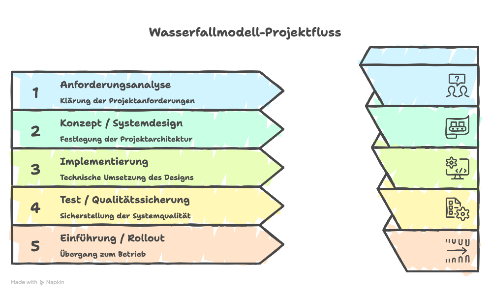 Wasserfallmodell einfach erklärt