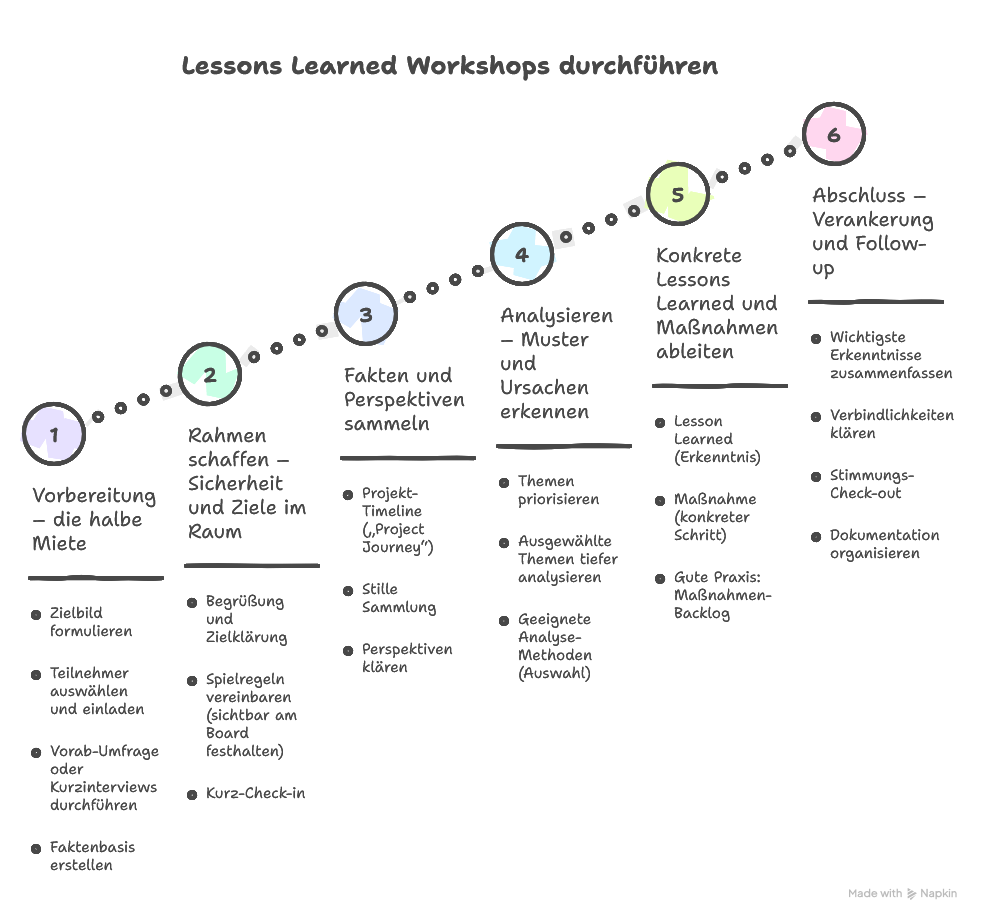 Lessons Learned Workshops durchführen