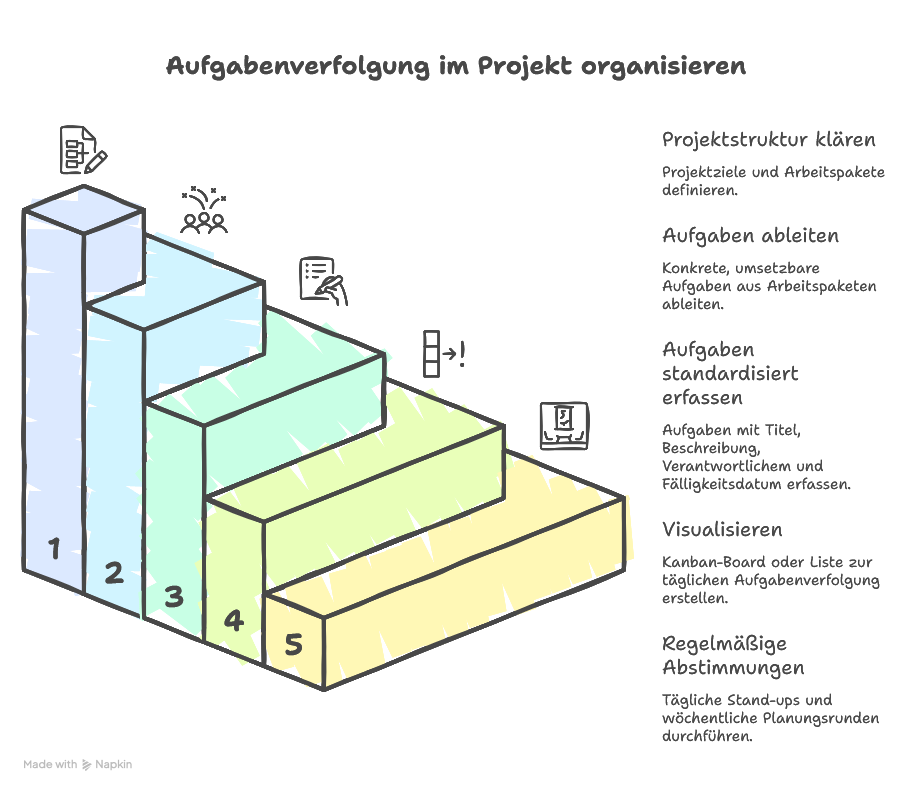 Aufgabenverfolgung im Projekt organisieren