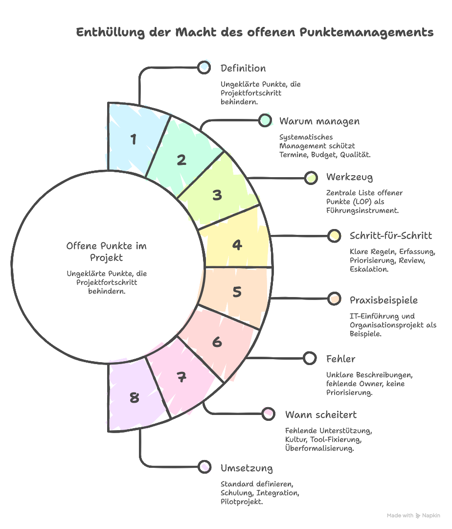 Offene Punkte im Projekt managen
