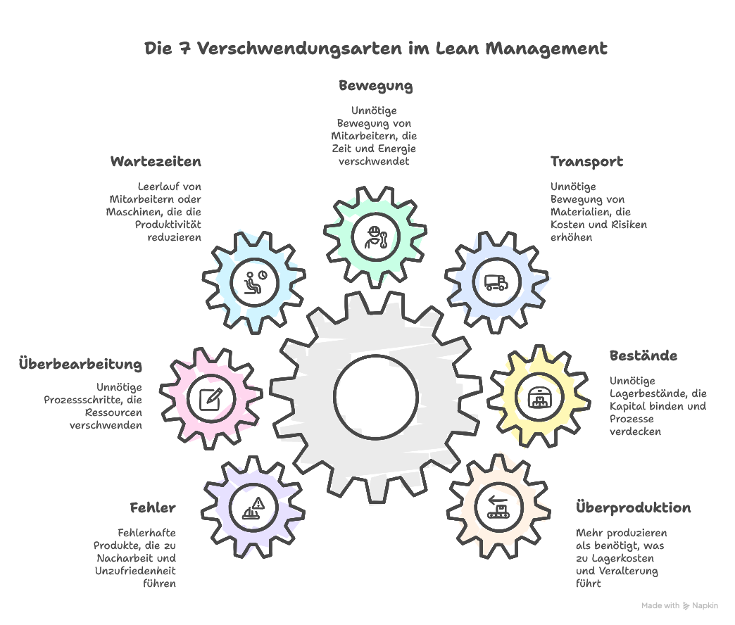 7 Verschwendungsarten nach Lean